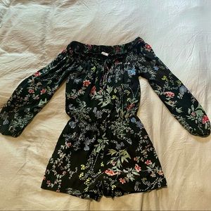Parker long sleeve floral romper